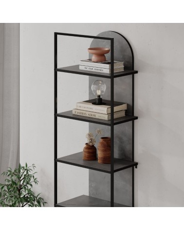 Libreria Archy 5 ripiani in colore retro grey