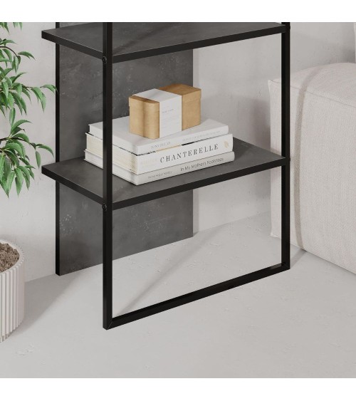 Libreria Archy 5 ripiani in colore retro grey