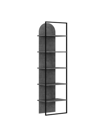 Libreria Archy 5 ripiani in colore retro grey