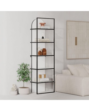 Libreria Archy 5 ripiani in colore bianco