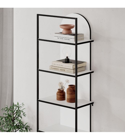 Libreria Archy 5 ripiani in colore bianco