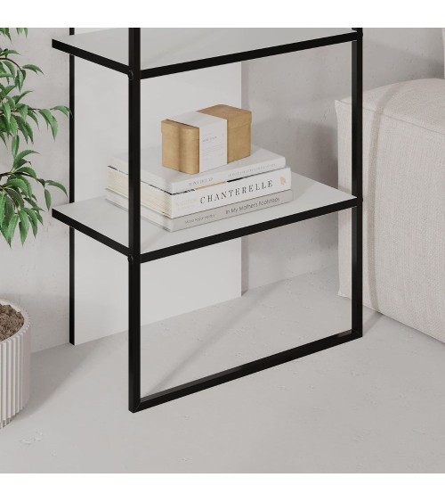 Libreria Archy 5 ripiani in colore bianco