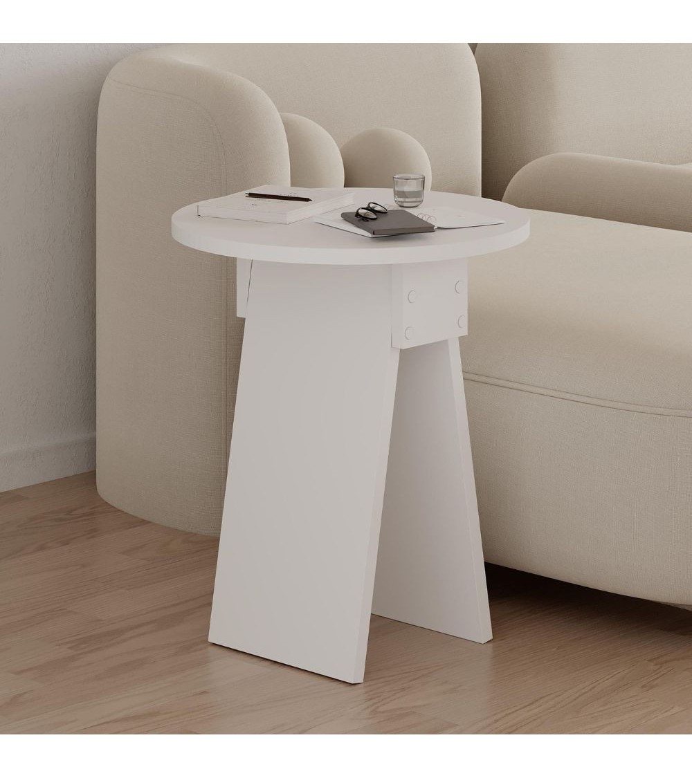 Tavolino da salotto Chen 50x42x23.4 cm. colore bianco
