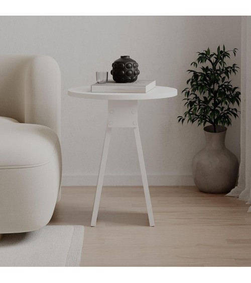 Tavolino da salotto Chen 50x42x23.4 cm. colore bianco