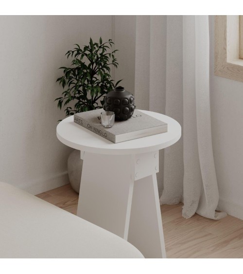 Tavolino da salotto Chen 50x42x23.4 cm. colore bianco