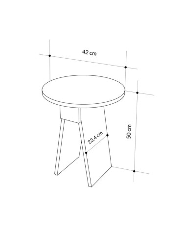 Tavolino da salotto Chen 50x42x23.4 cm. colore bianco