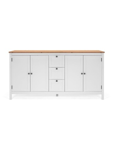 Madia Bergen51 con 4 ante e 3 cassetti colore bianco e rovere oak