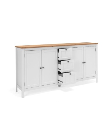 Madia Bergen51 con 4 ante e 3 cassetti colore bianco e rovere oak