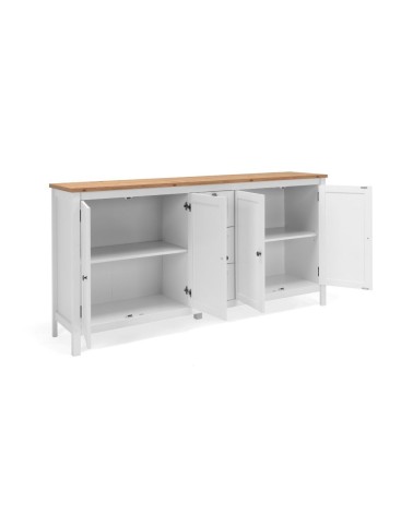 Madia Bergen51 con 4 ante e 3 cassetti colore bianco e rovere oak