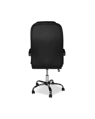 Poltrona ufficio presidenziale Millard ergonomica in ecopelle nero