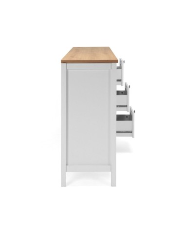 Madia Bergen51 con 4 ante e 3 cassetti colore bianco e rovere oak