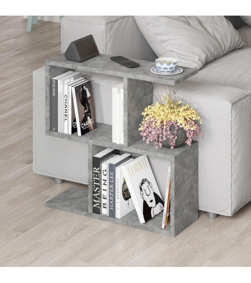 Tavolino da salotto Homemania in colore lagina effetto marmo grigio