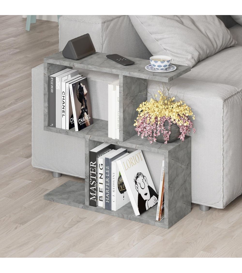 Tavolino da salotto Homemania in colore lagina effetto marmo grigio