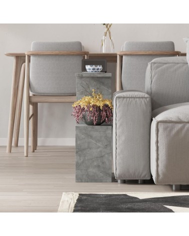 Tavolino da salotto Homemania in colore lagina effetto marmo grigio