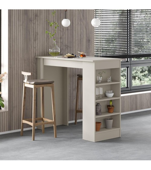 Penisola da cucina tavolo alto Swallow con piano e struttura cashmere