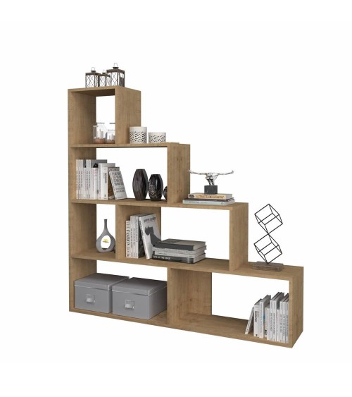 Libreria a scala Alis 145x145 cm. rovere