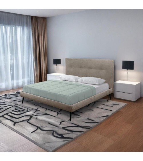 Letto matrimoniale Stiletto con rete fissa in tessuto Enjoy 03 tortora