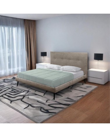 Letto matrimoniale Stiletto con rete fissa in tessuto Enjoy 03 tortora