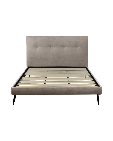 Letto matrimoniale Stiletto con rete fissa in tessuto Enjoy 03 tortora