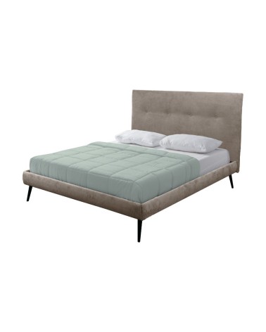Letto matrimoniale Stiletto con rete fissa in tessuto Enjoy 03 tortora