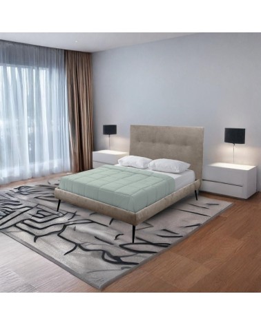 Letto una piazza e mezza Stiletto con rete fissa in tessuto Enjoy 03 tortora