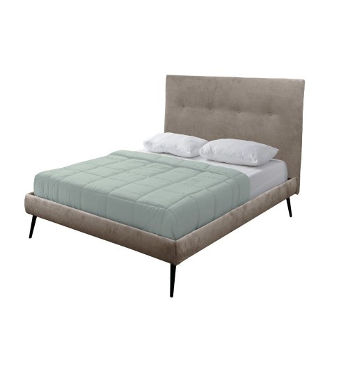 Letto una piazza e mezza Stiletto con rete fissa in tessuto Enjoy 03 tortora