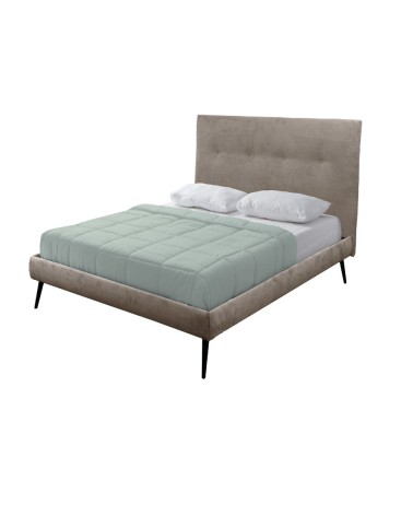Letto una piazza e mezza Stiletto con rete fissa in tessuto Enjoy 03 tortora