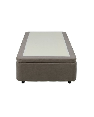 Letto singolo Sommier 80x190 con contenitore in tessuto Enjoy 03 taupe