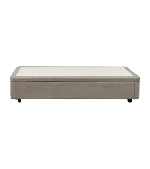 Letto singolo Sommier 80x190 con contenitore in tessuto Enjoy 03 taupe