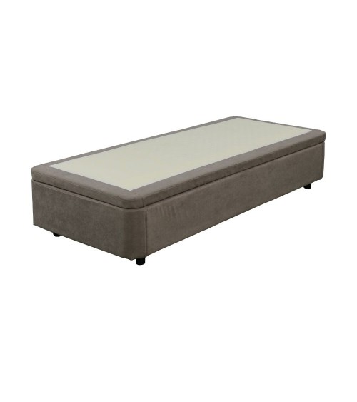Letto singolo Sommier 80x190 con contenitore in tessuto Enjoy 03 taupe
