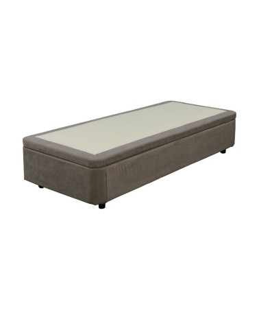 Letto singolo Sommier 80x190 con contenitore in tessuto Enjoy 03 taupe