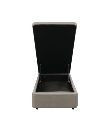 Letto singolo Sommier 80x190 con contenitore in tessuto Enjoy 03 taupe