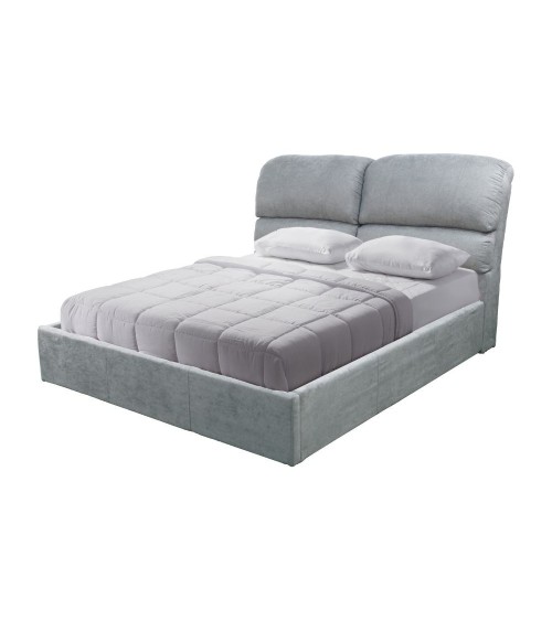 Letto matrimoniale Sofaback contenitore in tessuto Enjoy 20 light grey