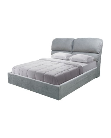 Letto matrimoniale Sofaback contenitore in tessuto Enjoy 20 light grey