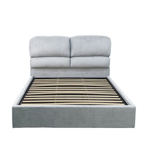 Letto matrimoniale Sofaback contenitore in tessuto Enjoy 20 light grey