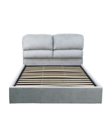 Letto matrimoniale Sofaback contenitore in tessuto Enjoy 20 light grey