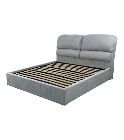 Letto matrimoniale Sofaback contenitore in tessuto Enjoy 20 light grey