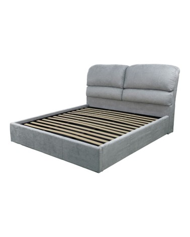 Letto matrimoniale Sofaback contenitore in tessuto Enjoy 20 light grey