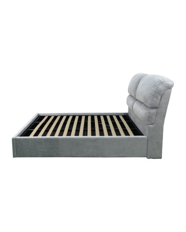 Letto matrimoniale Sofaback contenitore in tessuto Enjoy 20 light grey