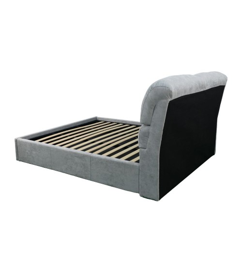 Letto matrimoniale Sofaback contenitore in tessuto Enjoy 20 light grey