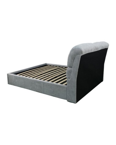 Letto matrimoniale Sofaback contenitore in tessuto Enjoy 20 light grey