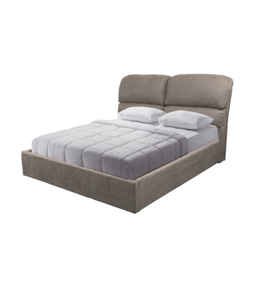 Letto matrimoniale Sofaback contenitore in tessuto Enjoy 03 taupe