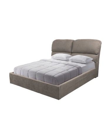 Letto matrimoniale Sofaback contenitore in tessuto Enjoy 03 taupe