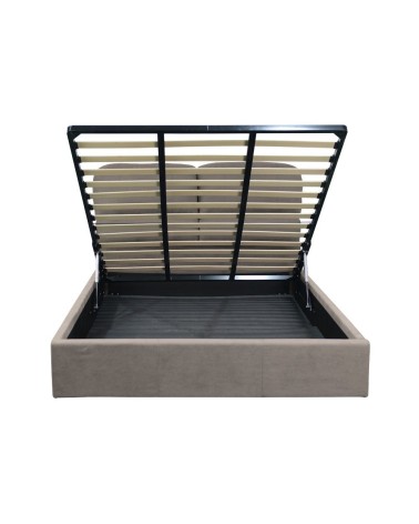 Letto matrimoniale Sofaback contenitore in tessuto Enjoy 03 taupe