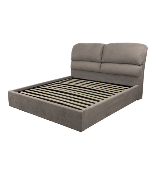 Letto matrimoniale Sofaback contenitore in tessuto Enjoy 03 taupe