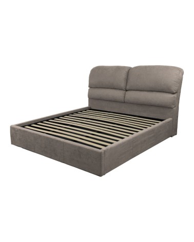 Letto matrimoniale Sofaback contenitore in tessuto Enjoy 03 taupe