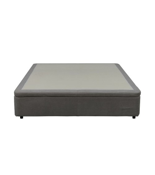 Letto matrimoniale Sommier 160x190 con contenitore in tessuto Towel grigio chiaro