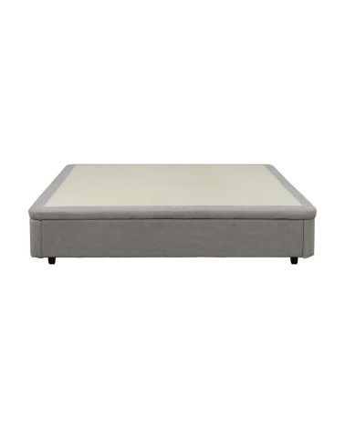 Letto matrimoniale Sommier 160x190 con contenitore in tessuto Towel grigio chiaro
