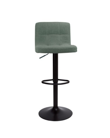 Sgabello regolabile Mosva colore verde con gambe nere opache