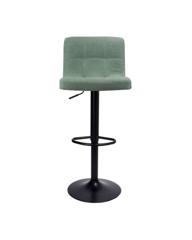 Sgabello regolabile Mosva colore verde con gambe nere opache